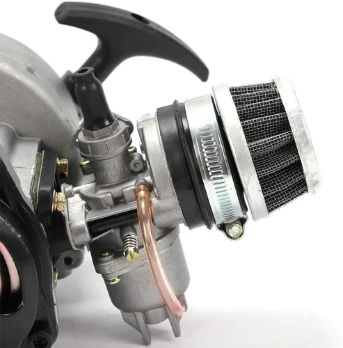 Vista 5 de Motor de motor de 2 tiempos de 49 cc, mini motor de arranque de gasolina de 1.3 HP para bicicleta de bolsillo, mini motocross, ATV Scooter