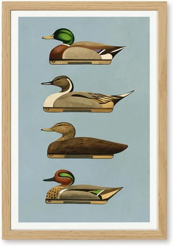 Vista 10 de Lienzo retro de pato para pared, impresiones al aire libre, carteles de señuelo de pato, pósteres al aire libre, decoración de oficina en casa