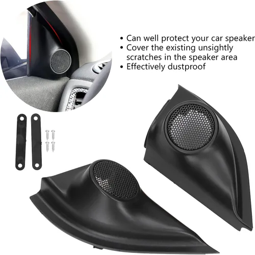 Vista 3 de Fydun 2 piezas de cubierta de tweeter para pilar de puerta de automóvil, panel de altavoz, adaptaciones de repuesto para HR‑V Vezel XR‑V CR‑V