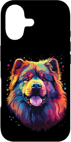 Vista 32 de Watercolour Colourful Dog Chow Chow Case for iPhone 16