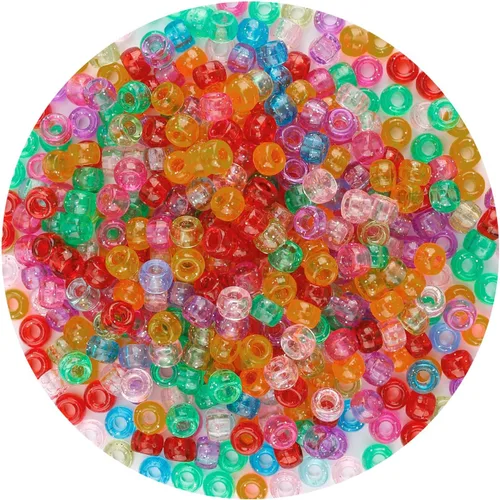 Vista 21 de Cuentas Pony 1100 Piezas, Cuentas para Hacer Joyas, Cuentas para Hacer Pulseras, Cuentas de Plástico para Manualidades para Trenzas para Niñas Negro