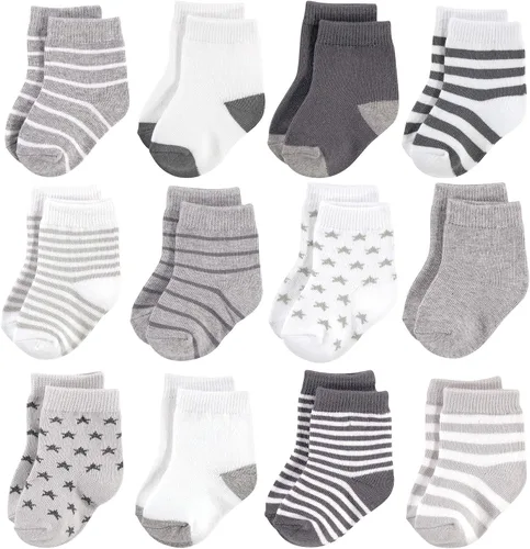Vista 66 de Hudson Baby - Calcetines de algodón para bebés recién nacidos y Terry para niñas bebés