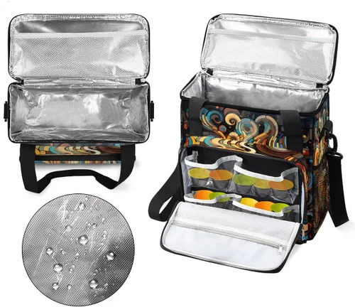 Vista 4 de Bolsa para cafetera compatible con K-Mini o K-Mini Plus Coffee Cup Pattern1 Coffees Machine Travel Storage Tote Bag Compatible Portable Single
