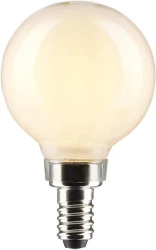 Vista 2 de Satco Bombilla LED E12 de 5.5 W, 3000 K, clasificación de 15000 horas, regulable