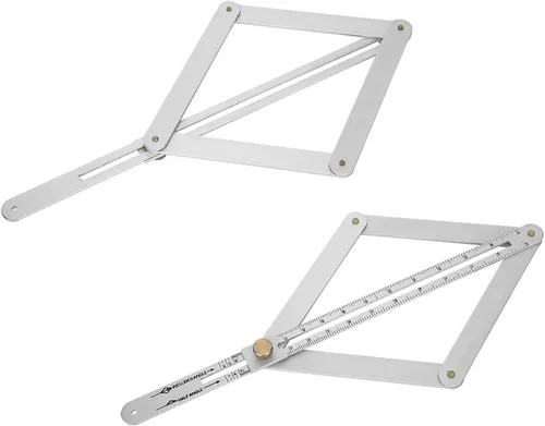 Vista 7 de Buscador de ángulo de esquina de acero inoxidable transportador 0-170 ° Herramienta de medición de carpintería multifuncional Goniómetro de 4