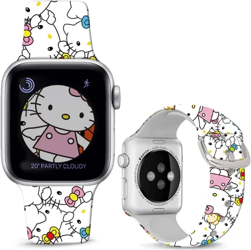 Vista 17 de Correas de silicona suaves compatibles con Apple Watch Band de 1.496 in 1.575 in 1.614 in 1.654 in 1.732 in 1.772 in 1.811 in 1.929 in, correa