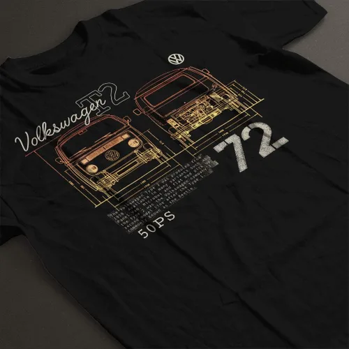 Vista 4 de Volkswagen T2 Mini Van 72 - Camiseta para hombre