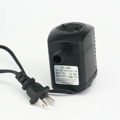 Vista 3 de 110V-120V AC Mini Bomba sumergible eléctrica sin escobillas motor sin atasco para acuario pecera 60Hz 15W 800L/H T52