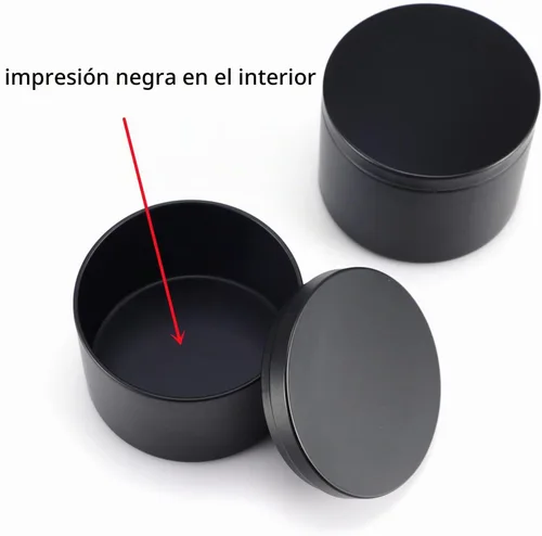 Vista 2 de sonviitins 48 latas de velas negras de 4 onzas, tarros de vela de 4 onzas con tapas, lata de velas para hacer velas, artes y manualidades