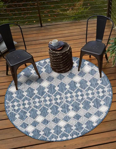 Vista 25 de Unique Loom Outdoor Trellis Collection - Alfombra de área - Traliccio (2 pies 2 pulgadas x 3 pies 1 pulgada, rectangular, carbón/marfil)
