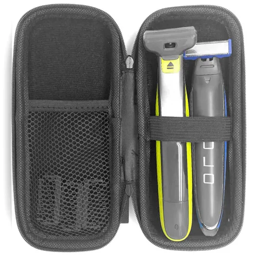 Vista 7 de LinMei Estuche de viaje de almacenamiento duro compatible con Micro Touch Solo recortadora y afeitadora de cuerpo completo, resistente y protectora