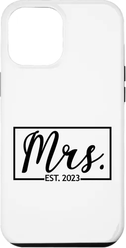 Vista 26 de iPhone 16 Mrs. Est. 2023 Casado luna de miel esposa señor a juego caso de boda