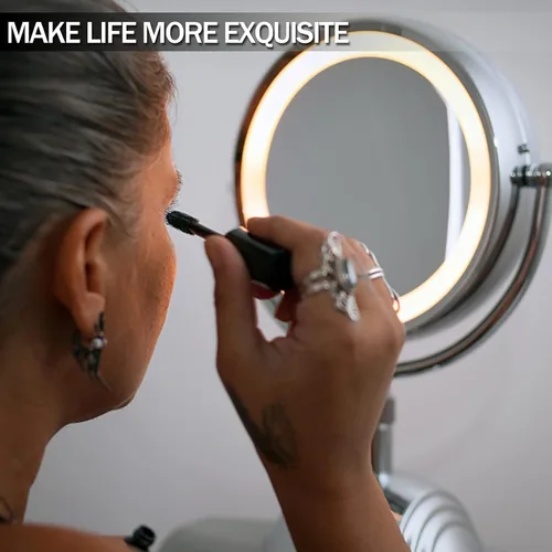 Vista 7 de Espejo de aumento iluminado de doble cara, bombilla de repuesto para espejo de maquillaje o aumento iluminado de doble cara, blanco cálido 3K