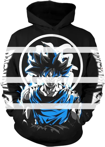 Vista 2 de Brek Sudaderas con capucha de anime para niños, con estampado 3D, unisex, con bolsillo de moda