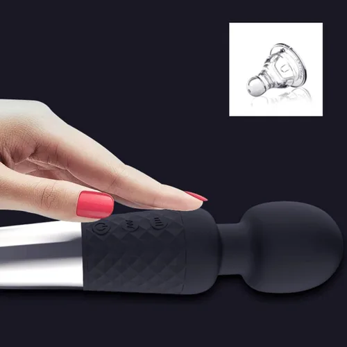 Vista 6 de Vibrador nuevo 20 velocidades consoladores AV vibrador para mujeres clítoris USB recargable bienes sexuales juguetes para adultos 5