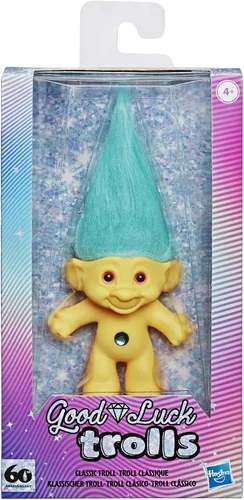 Vista 2 de Troll clásico exclusivo de Good Luck Trolls 60th Anniversary - Teal Hair