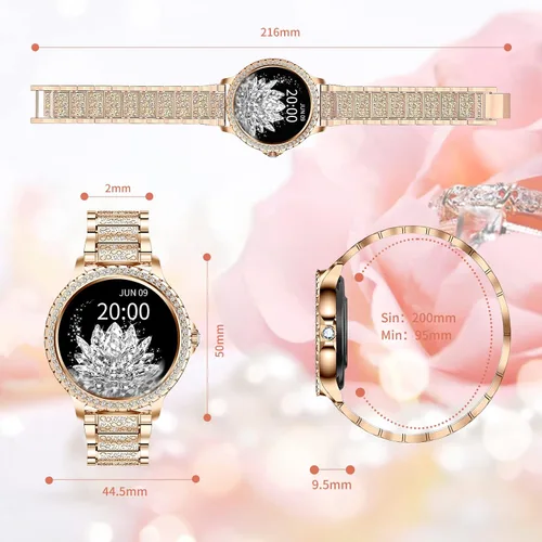 Vista 9 de Relojes inteligentes para mujer (respuesta/hacer llamadas), más de 120 relojes inteligentes deportivos para Android iOS, pantalla HD de 1.32