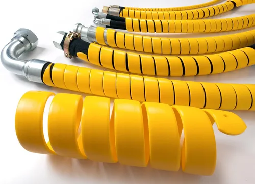 Vista 6 de Caplugs Serie SPSS – Safeplast Safeplast Safe-Spirals, manguera de envoltura en espiral y protector de cable, HD-PE amarillo, 1/2 pulgada