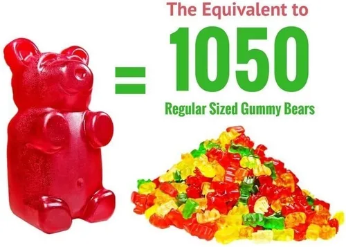 Vista 3 de Molde de oso gigante para gomitas, silicona de alta calidad + 2 recetas y 5 bolsas de regalo incluidas Haz grandes golosinas de oso
