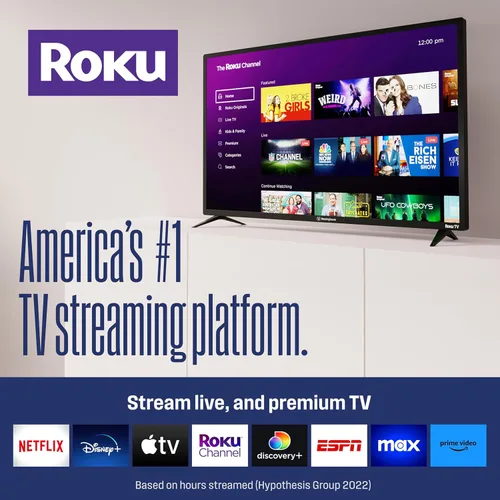 Vista 2 de Westinghouse Roku TV - Smart TV de 40 pulgadas, televisor FHD 1080P con conectividad Wi-Fi y aplicación móvil, pantalla plana, Bluetooth, compatible