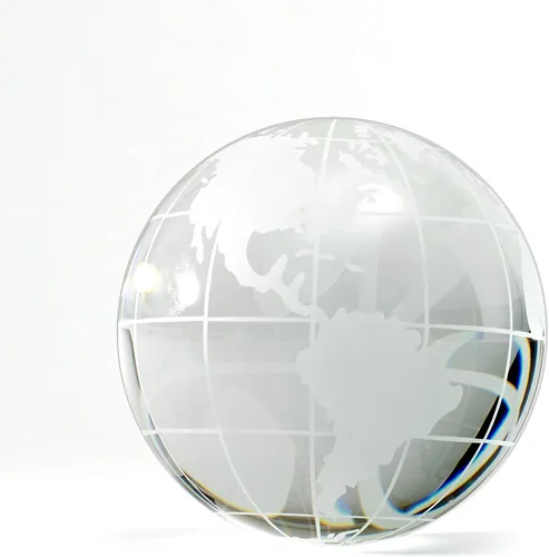 Vista 7 de Trofeo grabado – Cristal ejecutivo – Globo señorial en base rectangular – Viene en caja de regalo – Premio para empleados Estilo personalizado