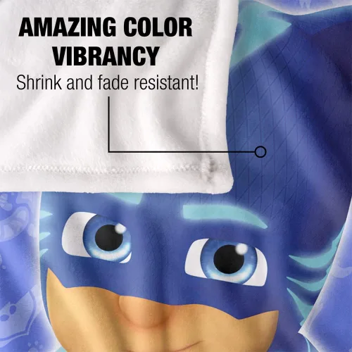 Vista 4 de LOGOVISION PJ Masks - Manta de personaje Catboy para niños, manta sedosa al tacto, 36 x 58 pulgadas