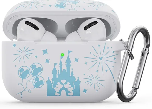 Vista 12 de Funda grabada de dos tonos compatible con Apple AirPods Pro de 2ª generación de 1ª generación, funda protectora completa de silicona para AirPods