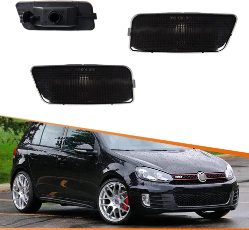 Vista 11 de ADIIL - Kit de luces laterales ámbar compatibles con VW MK6 GTI 2010-2014 Lente ámbar sin bombilla