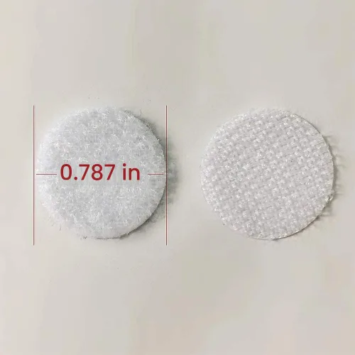 Vista 4 de Vkey - Gancho de velcro en forma de moneda, 20 mm de diámetro, puntos autoadhesivos (juego de 500 pares)