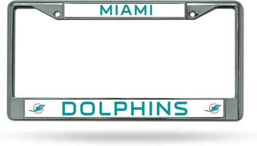 Vista 30 de Rico Industries NFL Football Premium 12" x 6" Chrome Frame with Plastic Inserts - Car/Truck/SUV Automobile Accessory