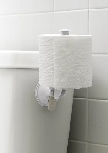 Vista 2 de Safe-er-Grip Soporte de papel higiénico con ventosa, soporte de pared sin