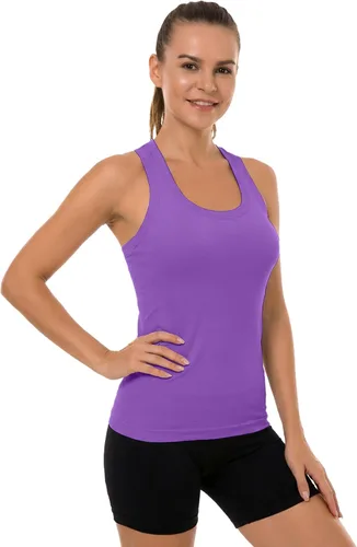 Vista 133 de MathCat Camisetas de entrenamiento para mujer, sin costuras, básicas, sin mangas, con espalda cruzada, atlética, yoga, correr, uso diario