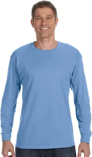 Vista 106 de Gildan - Camiseta de algodón y de manga larga para hombre, modelo G2400 (1) verde irlandés + (1) negro