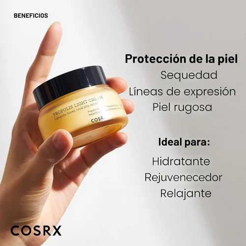 Vista 5 de COSRX Crema ligera de propóleo Full Fit, 2.19 onzas líquidas, propóleos 64.5%, hidratante hidratante diario y nocturno, cuidado de la piel coreano