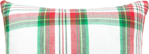 Vista 2 de C&F Home Carter - Almohada de Navidad tejida a cuadros, 18 x 18 pulgadas, color rojo