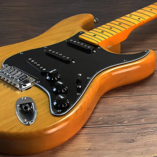 Vista 3 de FLEOR Golpeador precableado con pastillas Alnico 5, 3 bobinas simples, para guitarra eléctrica cargada - Negro