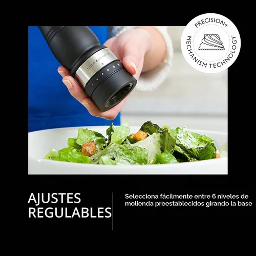 Vista 3 de COLE & MASON Ardingly - Molinillo de pimienta de madera, molino de madera que incluye mecanismo de precisión gourmet y granos de pimienta premium