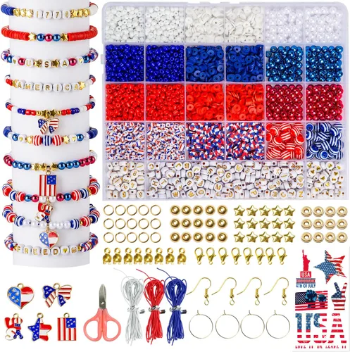 Vista 14 de Goldwise Kit de Pulsera de la Amistad 4 Cajas-13078 Piezas 72 Colores Kits para Hacer Pulseras con Arcilla, Cuentas de Semillas de Vidrio y Cuentas