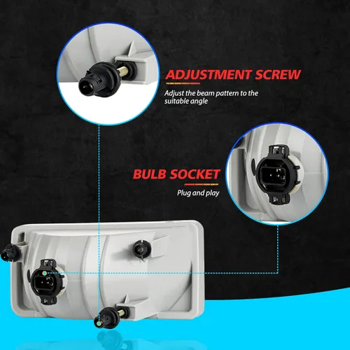Vista 5 de Conjunto de luces antiniebla para Chevy Silverado 2007 2008 2009 2010 2011 2012 2013 2014 2015 Kit de repuesto para Avalanche 2007-2013, Suburban