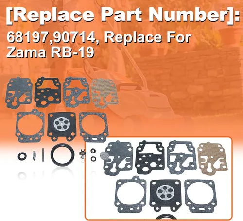 Vista 3 de Para Honda GX25 GX25N GX25NT GX25T GX35 4-Cycle Motor Timmer Brush Cutter Piezas de repuesto, 10 PC Carb Kit, Para Walbro K10-WYJ Carb Kit