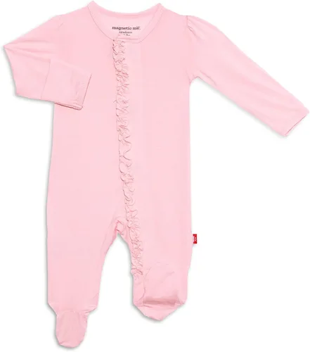 Vista 18 de Magnético Me Pijamas con piecitos de modal suave para bebé con cierre magnético rápido Pijama para niños y niñas, recién nacido a 24 meses