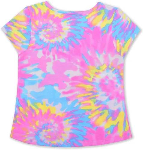 Vista 3 de My Little Pony 2 Piece Tie Dye T-Shirt and Matching Short Set for Girls Pink