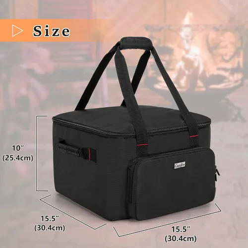 Vista 6 de samdew Bolsa de transporte Firecube para exteriores de 14 pulgadas, funda para hoguera de 14 pulgadas compatible con Outland Firecube 805 portátil