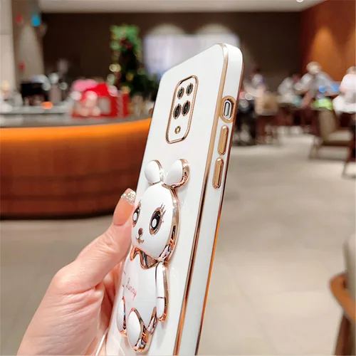 Vista 7 de DINGK Funda compatible con Redmi Note 9S Funda de teléfono TPU Silicona Soporte galvanizado Suave Durable Caída Protección a prueba de golpes para 1