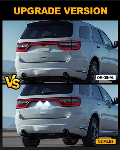Vista 4 de Luces LED para matrícula, compatible con Dodge Durango 2014-2022, repuesto de montaje de luz de matrícula