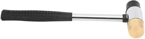 Vista 4 de Martillo de plástico para guitarra, cabeza de latón y goma, herramienta de martillo de trastes de doble cabeza, herramientas de anatomía