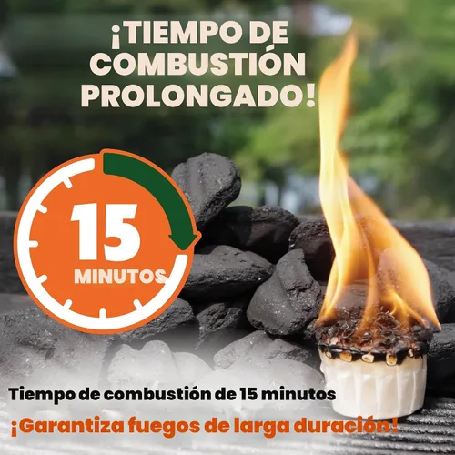 Vista 4 de Superior Trading - Cápsulas de arranque de fuego en cubo de plástico, iniciadores de fuego para fogatas, barbacoa, parrilla, hoguera, estufa de leña