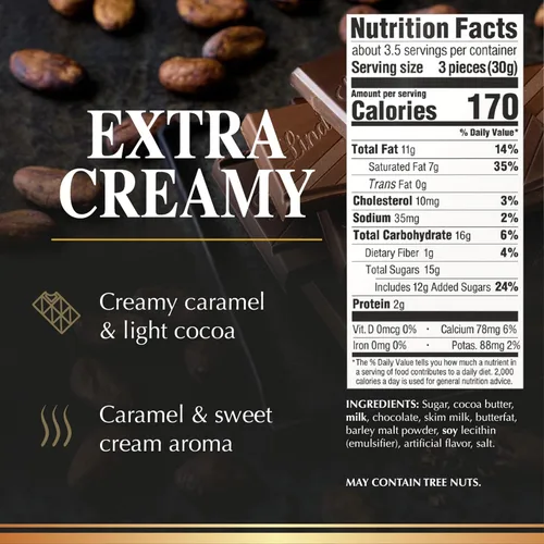 Vista 2 de Lindt EXCELLENCE Barra de caramelo de chocolate con leche extra cremosa, chocolate con leche, barra de 3.5 onzas