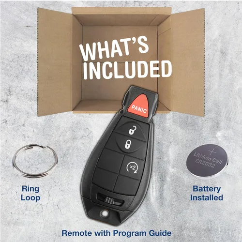 Vista 3 de KeylessOption Alarma remota de llave de coche sin llave para Ram 1500, 2500, 3500 GQ4-53T