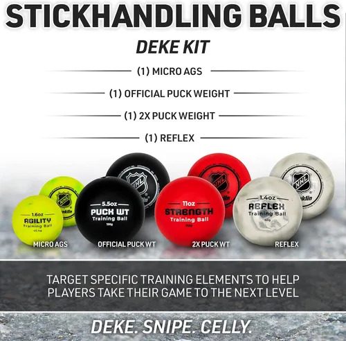 Vista 2 de Franklin Sports NHL Hockey Stick Handling Training Balls - 4 Pack